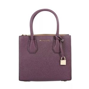 Michael Kors Plum Mercer Handbag Medium Crossbody